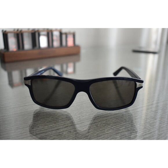 CARTIER SANTOS DE CARTIER RECTANGULAR BLUE SUNGLASSES NEW 100% GENUINE MSRP $775 - Picture 1 of 10
